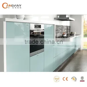 New High Gloss Blue Lacquer Kitchen Cabinet thumbnail-1