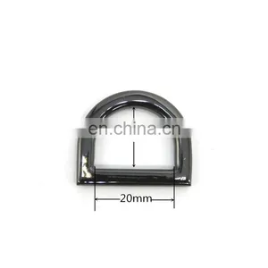 Manufacture Custom Zinc Alloy Flat Metal D Ring Iron Ring D-rings for Handbags thumbnail-2
