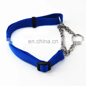 Custom Silver Metal Adjustable Martingale Dog Collar Chain thumbnail-5