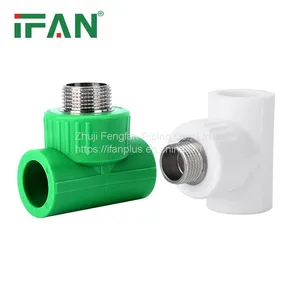 IFAN Polypropylene Material White High Pressure PN25 Brass Male Thread PPR Tee thumbnail-4