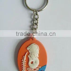 Souvenir PVC Keychain, Travel Gifts Singapore Rubber Key Chain thumbnail-1