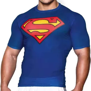 Men's Short Sleeve Super Hero Casual and Sports t Shirt Compression Shirt thumbnail-1