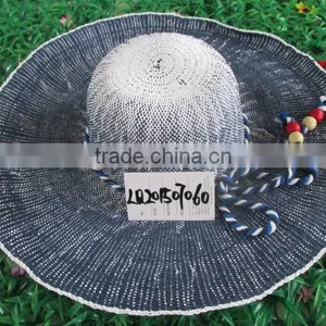 Summer Beach Sun Jazz Stingy Brim Cap Hat Ribbon Custom Straw Hat thumbnail-6