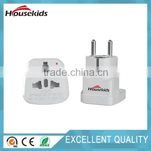 Schuko Plug Adapter Type E/F for Germany, France, Europe, Russia & More - High Quality - CE Certified - RoHS Compliant thumbnail-1