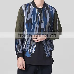 OEM Wholesale Mens Sublimation Printed Bomber Jackets thumbnail-2