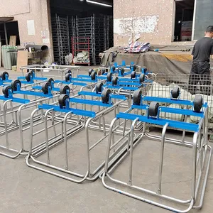 Jinchuan Industrial Steel Cloth Trolley Easy to Clean and Operate for Logistics Transportation and Storage thumbnail-4