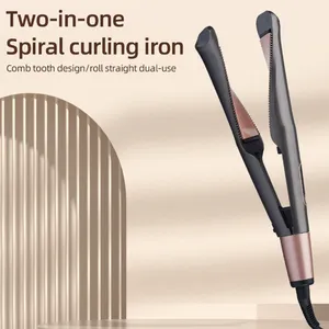 2-in-1 Twisted Straight Curling Iron/wave Clamp for Both Curling and Straightening Purposes（Wechat:13510231336） thumbnail-1