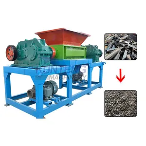 Heavy Duty Dual Axis Shredder Post-war Metal Waste Shredder Scrap Aluminum Stainless Steel Scrap Iron Crushing Equipment thumbnail-1