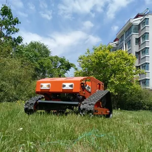 Petrol Industrial Grade Cordless Rubber Track Remote Control Customization Color Self Propelled Lawn Mower With 0~6Km/H Speed thumbnail-3