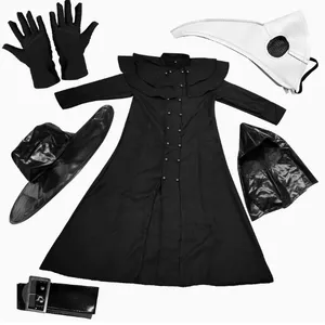 Adult Plague Doctor Costume, Long Beak Bird Man Outfit, Halloween Cosplay Suit With Optional Full Set thumbnail-4