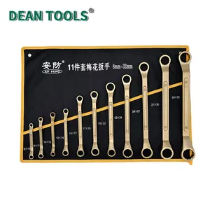 8-Piece Non-Sparking Double Box Offset Wrench Set,Safety Tools Wrench Sets of Different Specifications,Corrosion Resistant, Aluminum Bronze thumbnail-5