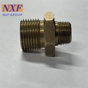 NXF C2800/GB H62/ASTM C27400/ISO CuZn40/BS CZ109 OD DN15-1200 Brass Forging Threaded Straight or Reducing Nipple thumbnail-1