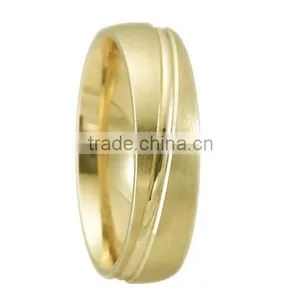 New Arrive Yellow Gold Bright Orbit Wedding Band Ring thumbnail-1