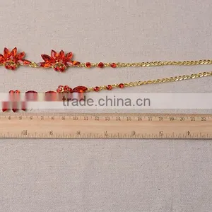Beautiful High Quality Noble Diamond Necklace Earring Set thumbnail-5
