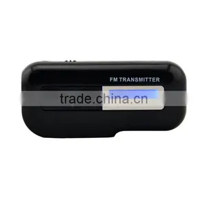 Rechargeable fm Transmitter 3.5mm Full Frequency, LCD Backlight Display for Cell Phone, MP3 thumbnail-1