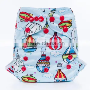Snaps Closure Cloth Newborn Baby Diapers Machine Washable Covers thumbnail-1
