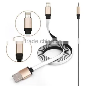 Real 2 in 1 Noodle Data Link Micro USB Charger IOS Cable thumbnail-6