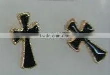 Enamel Cross Sharp Stud Earring Pins, Fashion Alloy Stud Earring Pin thumbnail-1