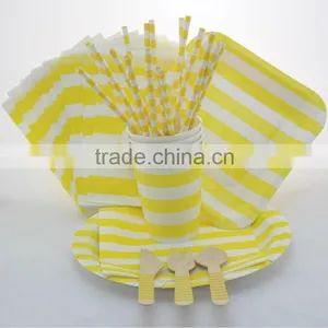 Manufacturer Disposable Party Tableware Paper Plates Straws Cups Napkins thumbnail-1