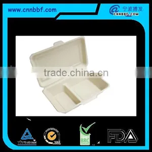 Wheat Straw Tableware Disposable 2 Lunch Box With Lid thumbnail-1