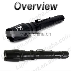 (120233) Rechargeable Aluminum Alloy Long Distance Led Torch Zoom Flashlight thumbnail-3