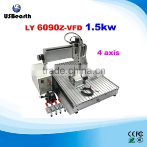Milling Machine Engraver Cnc Used 3D CNC Router 6090 4 Axis 1.5KW Water Cooled Spindle Stone Engraving for Hot Sale! thumbnail-1