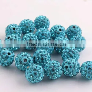 Aqua Color 8mm to 20mm Stock AAA Quality Wholesales Clay Crystal Rhinestone Beads for Necklace Bracelet Jewelry Fashion Making thumbnail-1