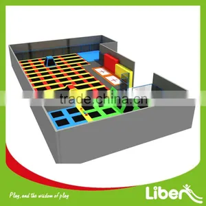 China Customized Size Gymnastic Jumping Indoor Trampoline Park, Airbag Trampoline Park thumbnail-2