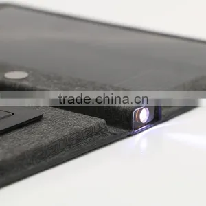 3000mah Battery With 450mah Solar Board Leather Battery Case for 4-5inch Phone thumbnail-5