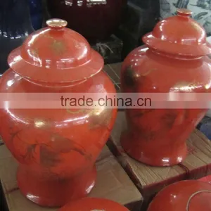 Chinese Antique Elegant Red Porcelain Jar thumbnail-1