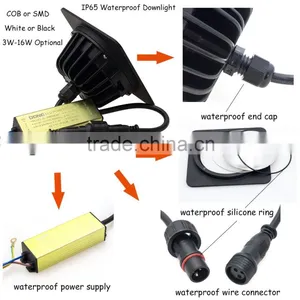 Dongguan 5W 9W SMD LED Down Light, IP65 Waterproof LED Down Light For Hotel, Bathroom, Ship, Steaming Room thumbnail-6