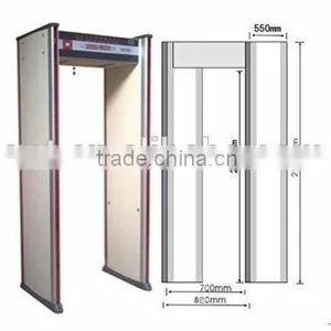 Walk Through Door Frame With Certification, 6 Zones Security Metal Detector Gates thumbnail-6