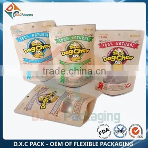 Custom Print Doypack Brown Paper Pet Treats Bag thumbnail-3