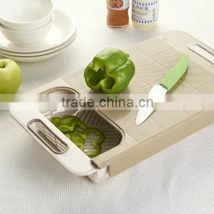 Plastic Cutting Board With Drawer Removable Foldable Antibacterial Non Slip Chopp Board thumbnail-3