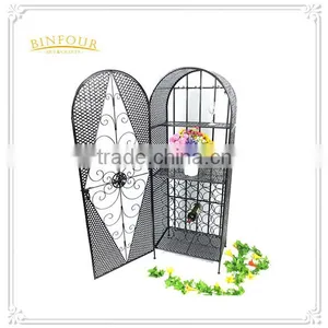 Metal Wine Bottle Holder Wrought Iron Home Storage Rack thumbnail-1