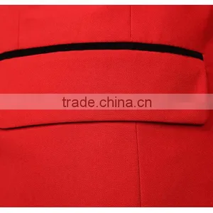 2016 Latest Design Slim Fit Mens Suit Red Weeding Suit for Men thumbnail-3