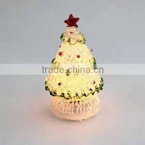 Pink Drawbench Lighted Glass Christmas Tree thumbnail-2
