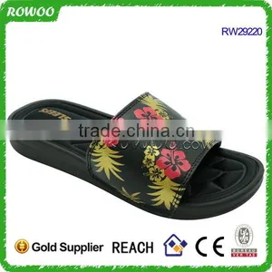 Flower Print Upper Slide Slipper Womam Beatiful Memory Foam Sandal Slipper thumbnail-1