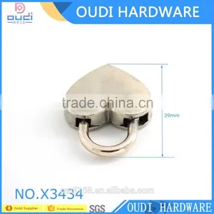 Hot Sale Bag Hardware Accessories Decoration Metal Heart-Shape Lock thumbnail-3