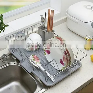 Single Wire Dish Rack Metal Kitchen Shelf Bowl Chopsticks Tableware Receive Waterlogging Caused by Excessive Rainfall thumbnail-1