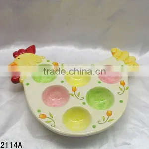 Easter Chicken Ceramic Decorative Egg Holder thumbnail-1