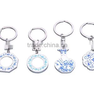 Wholesales High Quality Metal Blank Keychain as Cheap Giveaway thumbnail-3