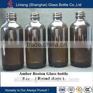 Amber Glass Bottle Boston Round Supplier in China thumbnail-4