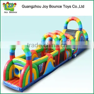 Colorful Jungle Inflatable Turbo Rush Obstacle Course thumbnail-1
