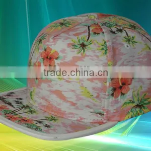 New Style Custom Floral 5 Panel Hat thumbnail-1