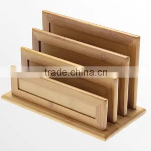 2015 New Design Bamboo Letters Holder Bamboo Desk Organizer Storage thumbnail-1