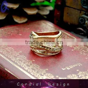 2013 New Products Gold Ring Fashion Rhinestone Rings Jewelry For Women thumbnail-1