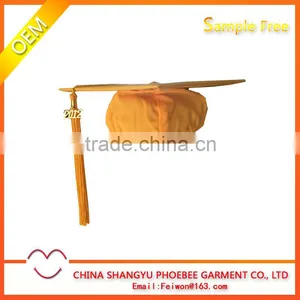 Graduation Adult Matte Gold Cap thumbnail-1