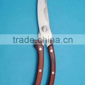 High Quality Kitchen Scissors With Color Wooden Handle thumbnail-1