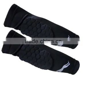 Hexagon Padded Elbow Sleeve Black, Compression Padded Sleeves thumbnail-1
